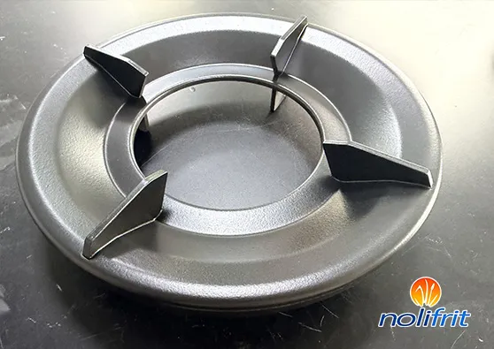 How should manufacturers of enamel stove grates select black direct-on enamel RTU powder?
